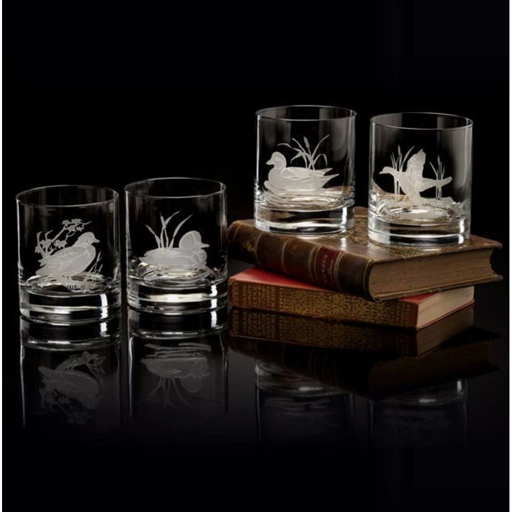 Old Fashion Glasses American Ducks by Julie Wear 