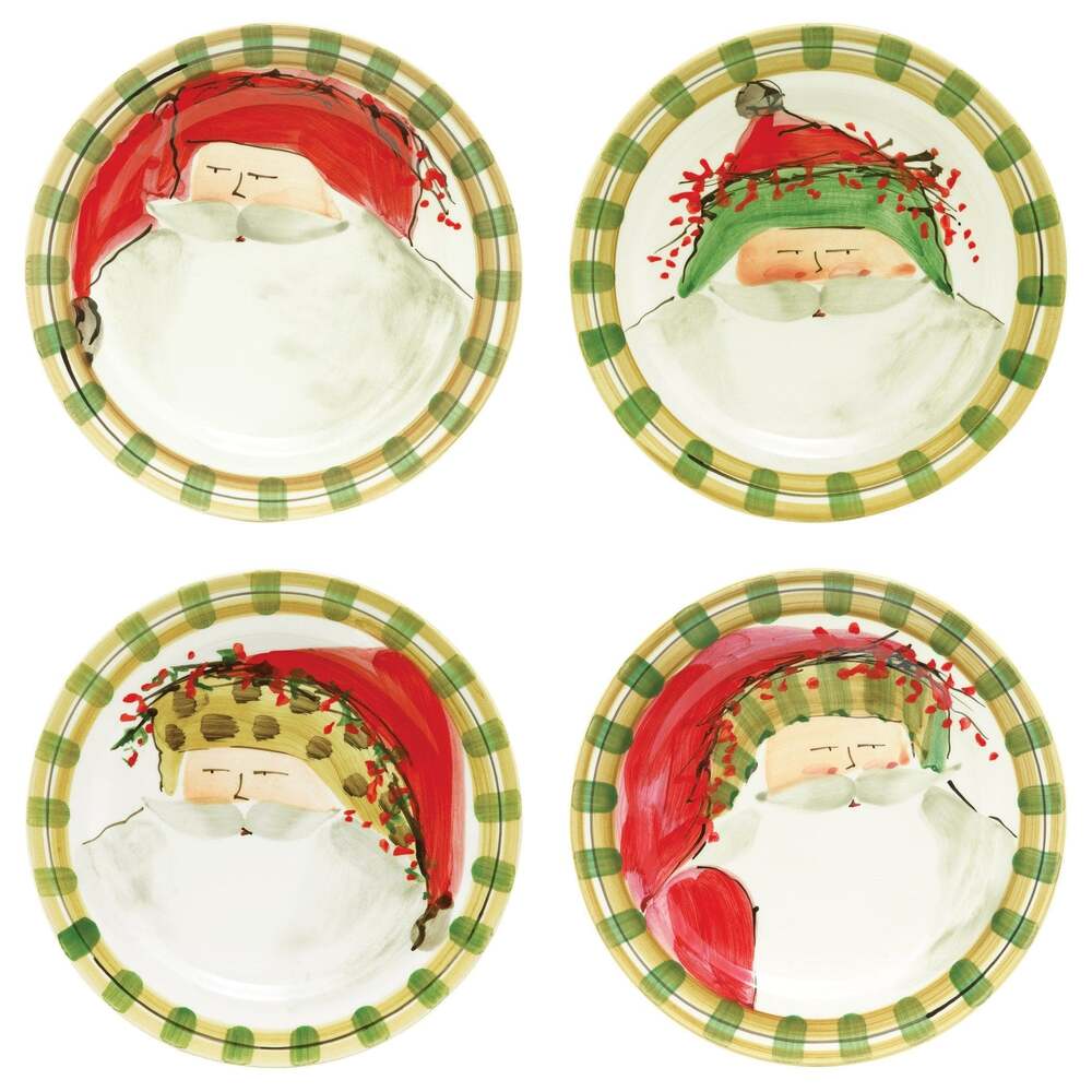 Old ST. Nick Assorted Dinner Plates - Set of 4 by VIETRI 