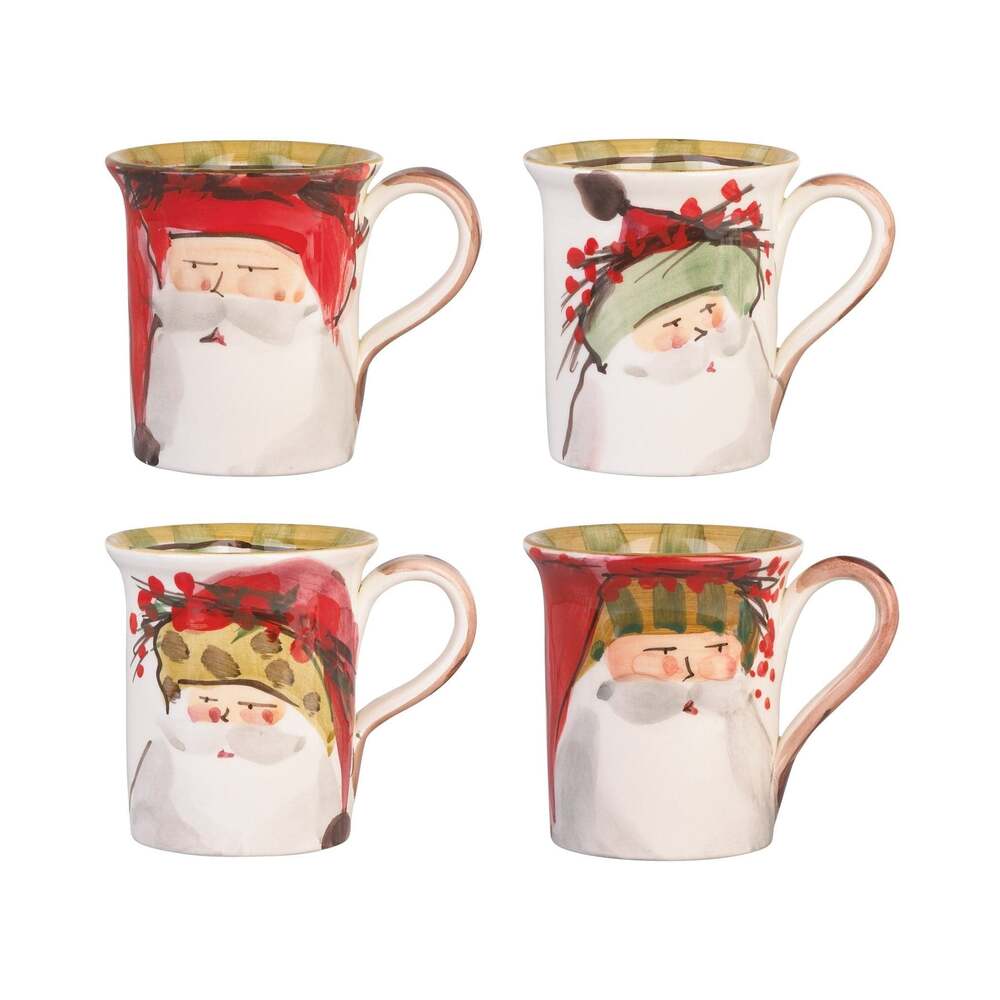 Old ST. Nick Assorted Mugs - Set of 4 by VIETRI 