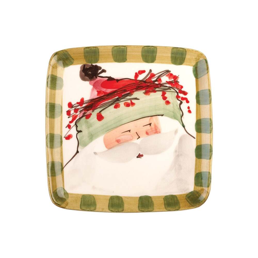 Old ST. Nick Square Salad Plate by VIETRI by Additional Image -1