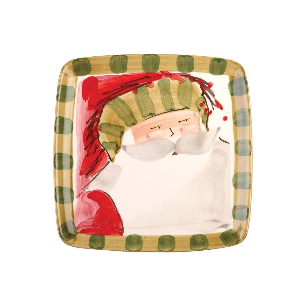 Old ST. Nick Square Salad Plate by VIETRI by Additional Image -3