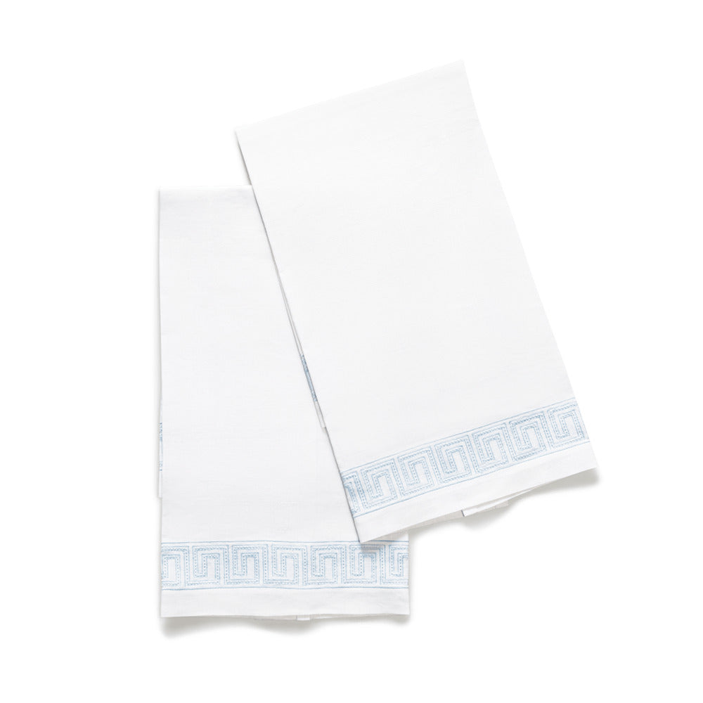 Ophelia Guest Towels set of 2 Light Blue 