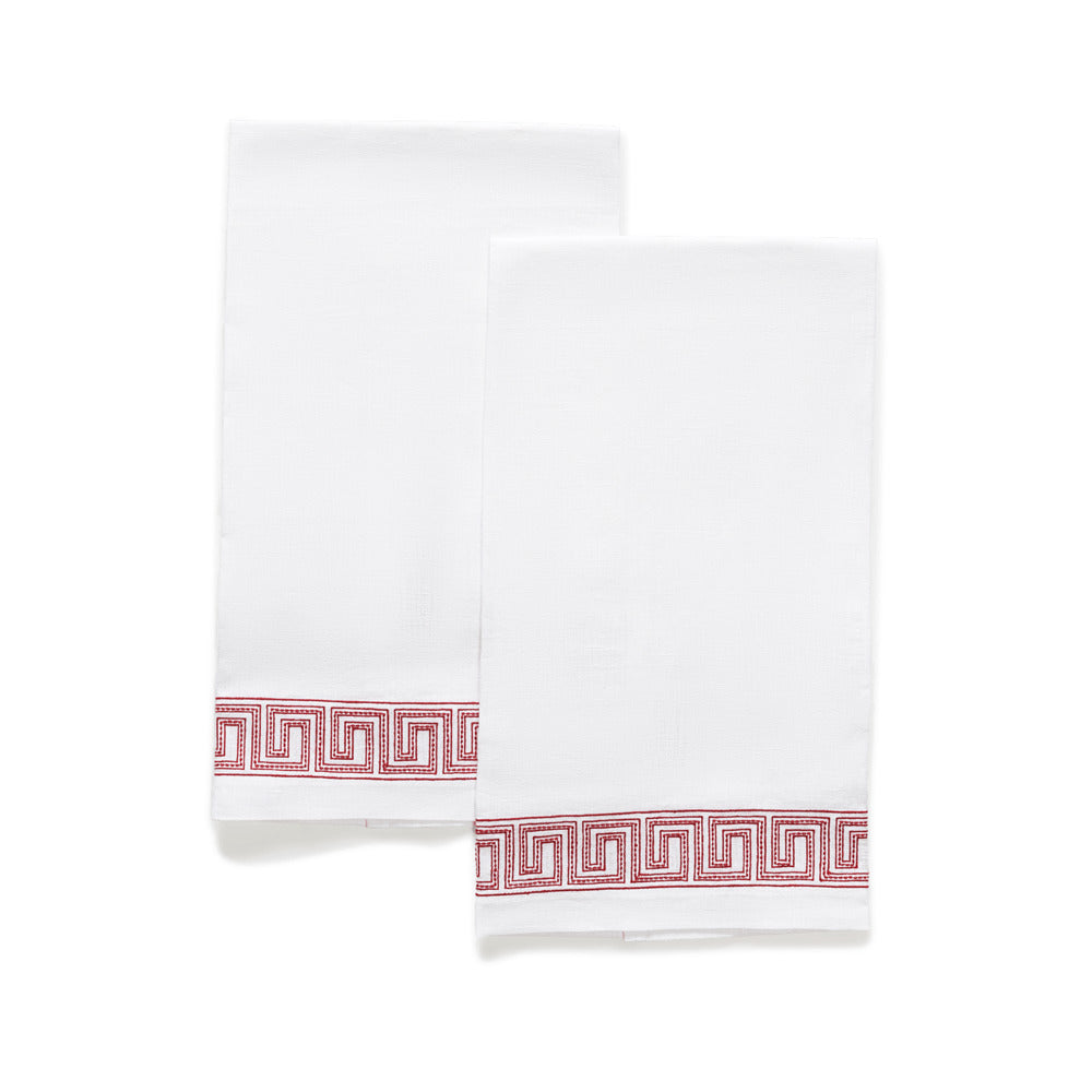 Ophelia Guest Towels set of 2 Red 