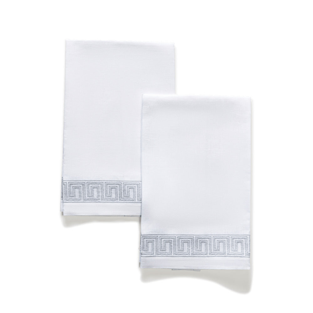 Ophelia Guest Towels set of 2 Silver 