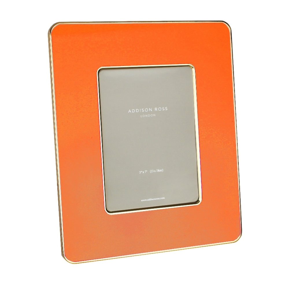 Orange & Gold Enamel Studio Photo Frame 5cm by Addison Ross