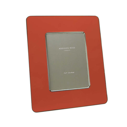 Orange & Silver Enamel Studio Photo Frame 5cm by Addison Ross