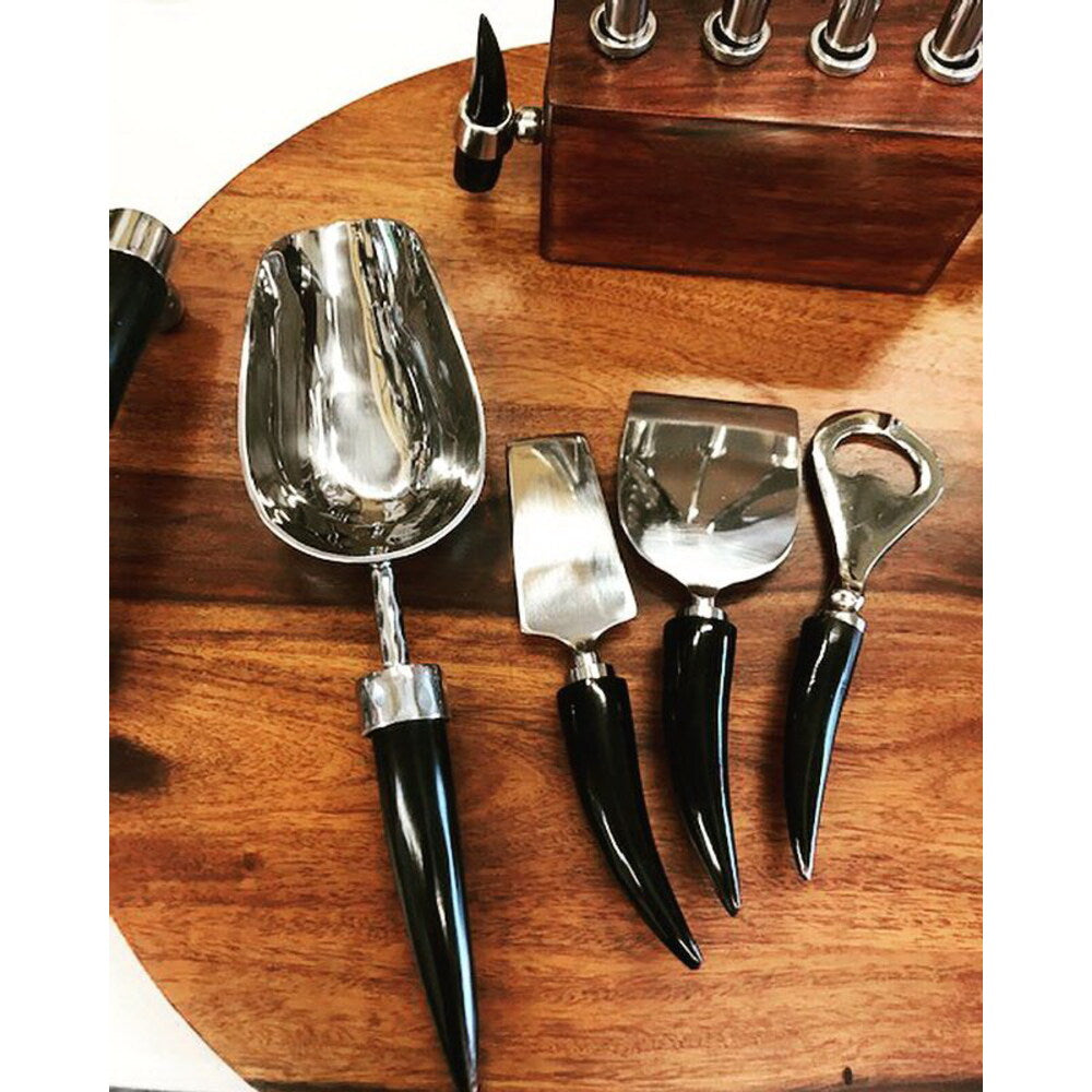 Orion Cheese Set with Buffalo Horn by Mary Jurek Design Additional Image -5