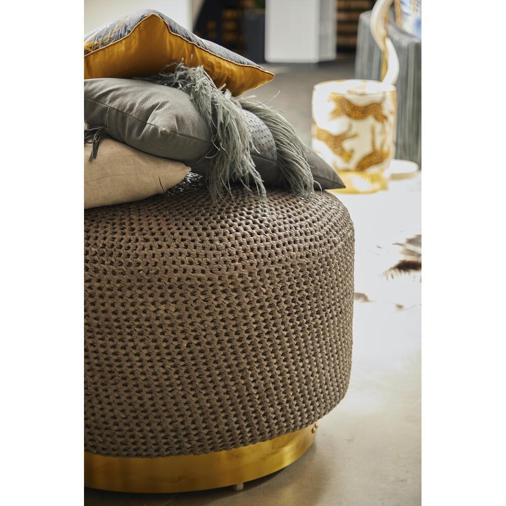 Ostrich Leather Inset Pillow with Feather Trim on Suede by Ngala Trading Company Additional Image - 12