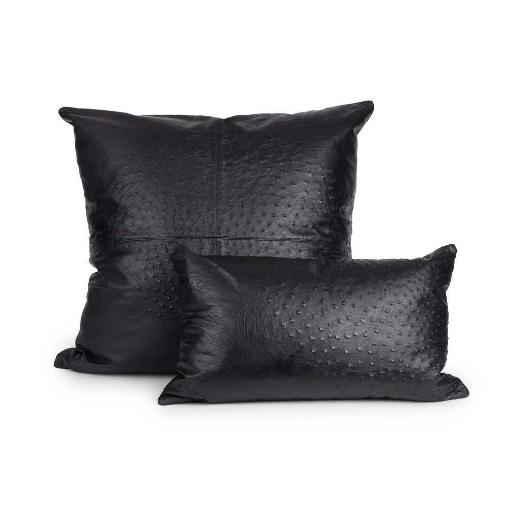 Ostrich Leather Lumbar Pillow by Ngala Trading Company Additional Image - 3