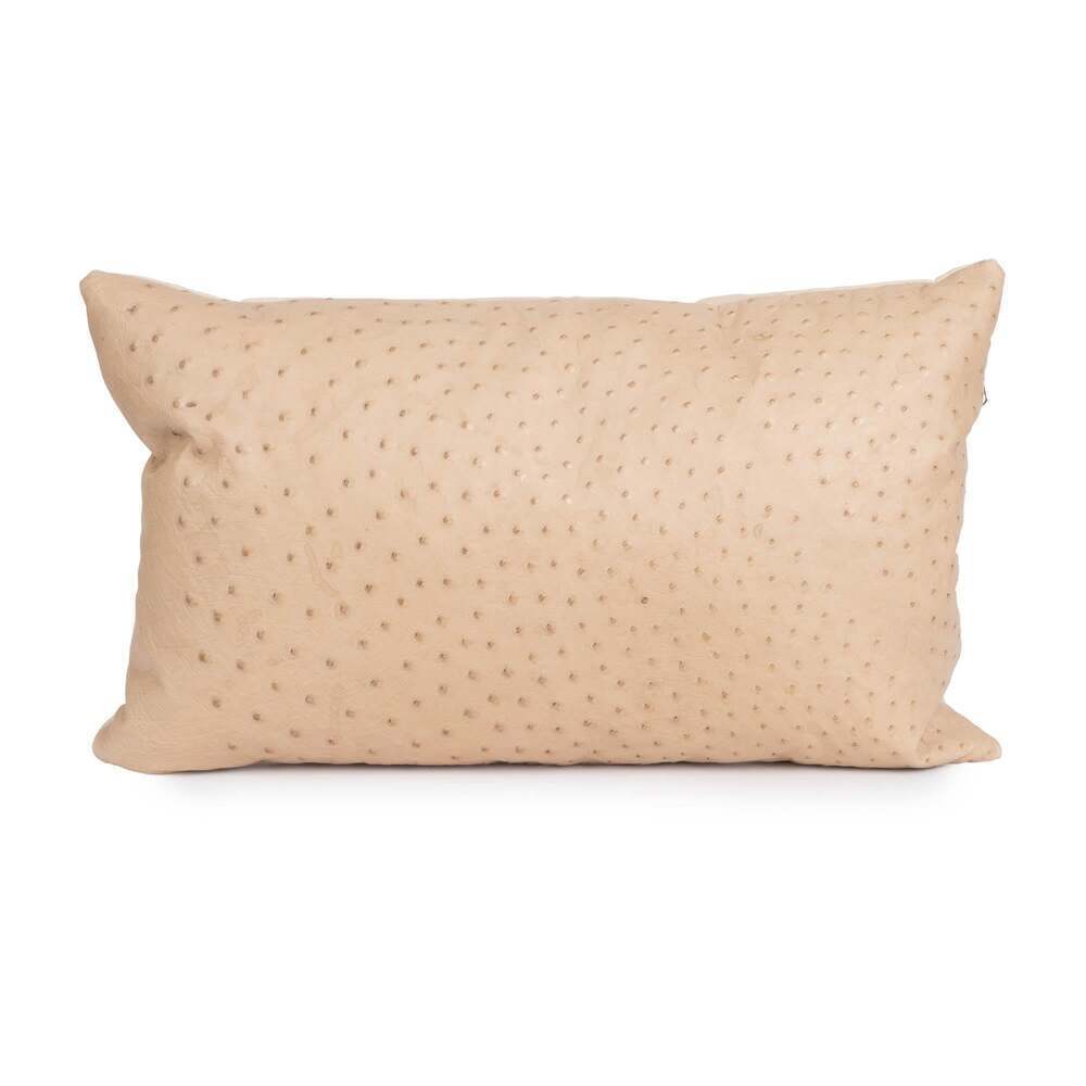 Ostrich Leather Lumbar Pillow by Ngala Trading Company