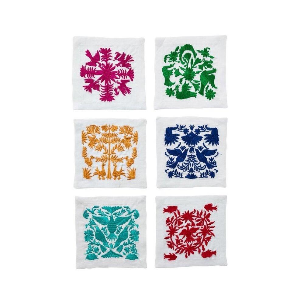 Otomi Cocktail Napkins - Set of 6 in a Gift Box Multi by Kim Seybert 2