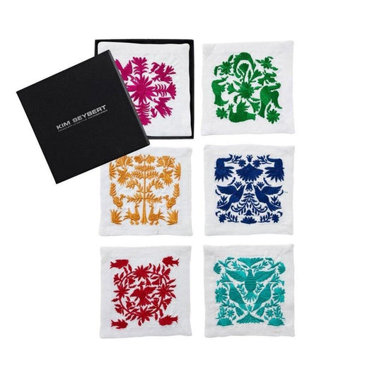 Otomi Cocktail Napkins - Set of 6 in a Gift Box Multi by Kim Seybert 