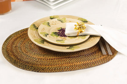 Oval Placemat with Napkin Ring - Set of 4 by Calaisio 1