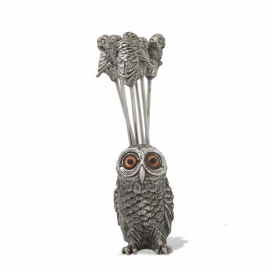 Owl Cheese Pick Set by Vagabond House 