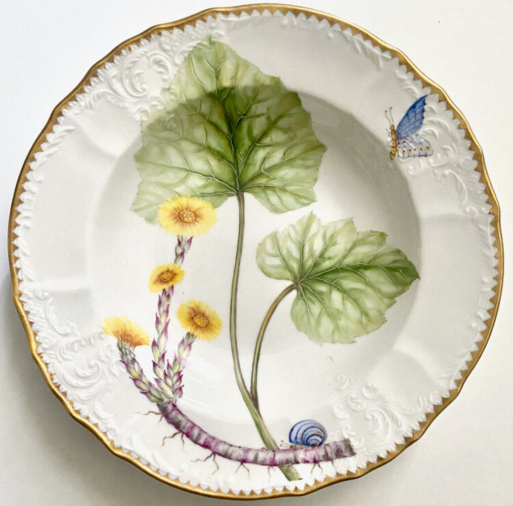 P2 - Green Leaves Soup/Pasta Plate by Anna Weatherley