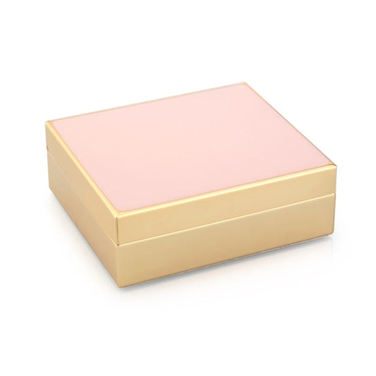 Pale Pink Enamel & Gold Box 4" by Addison Ross