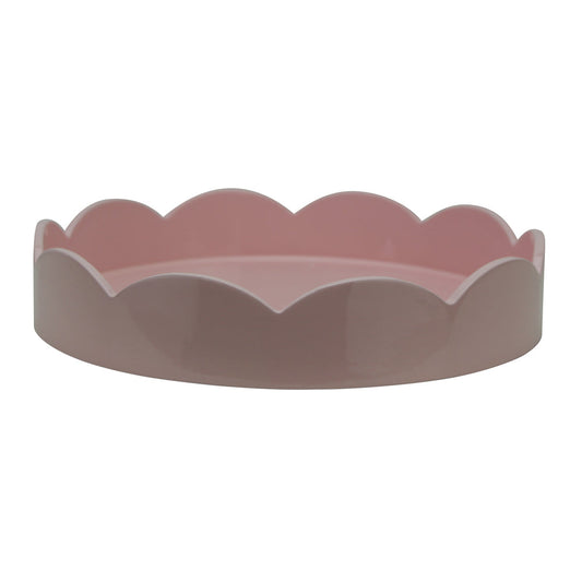 Pale Pink Small Round Scallop Tray 8.5"x8.5" by Addison Ross