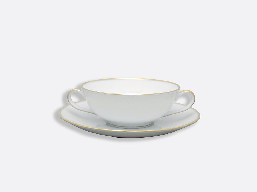 Palmyra Cream Cup & Saucer 5" by Bernardaud 