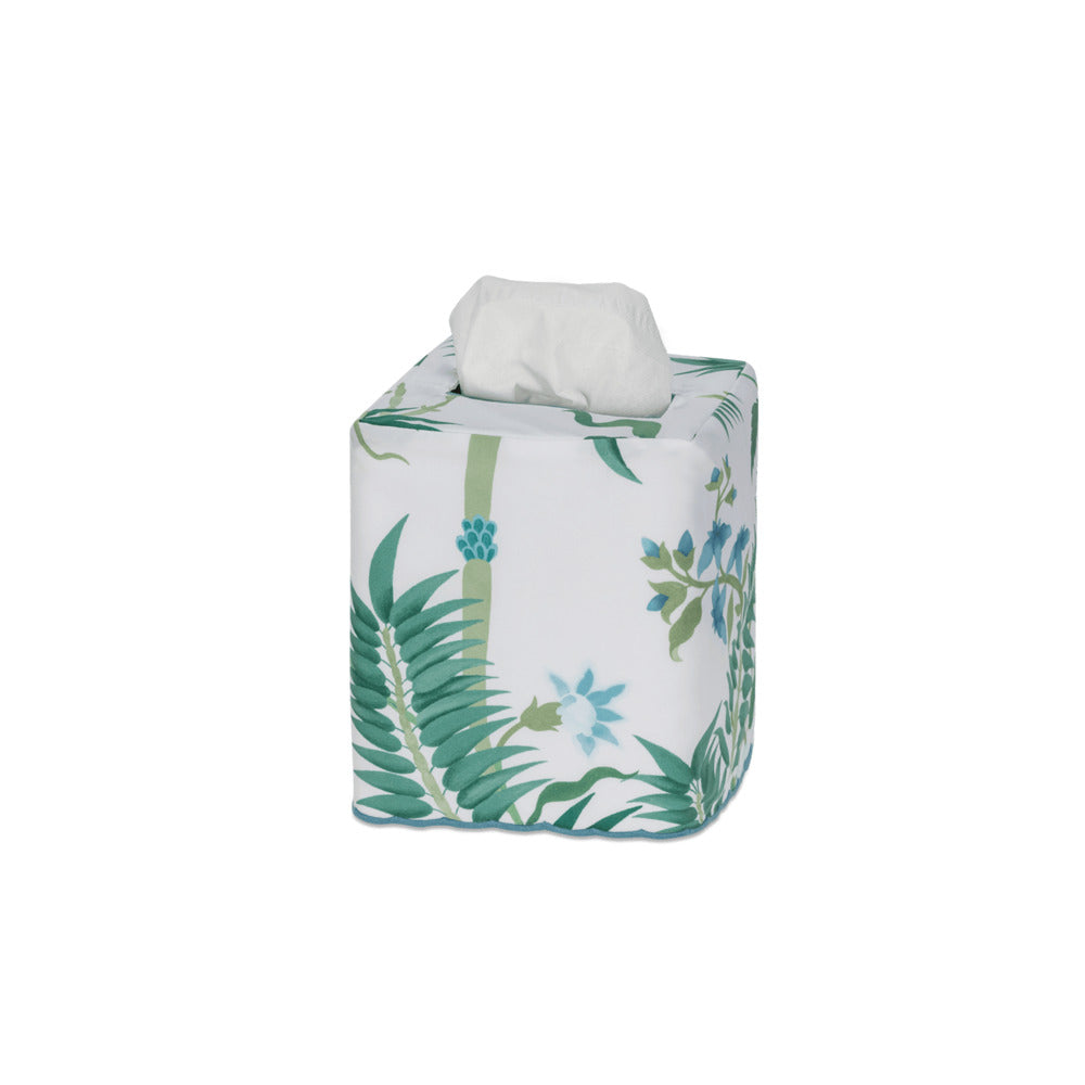 Palmyra Tissue Box Cover - Emerald