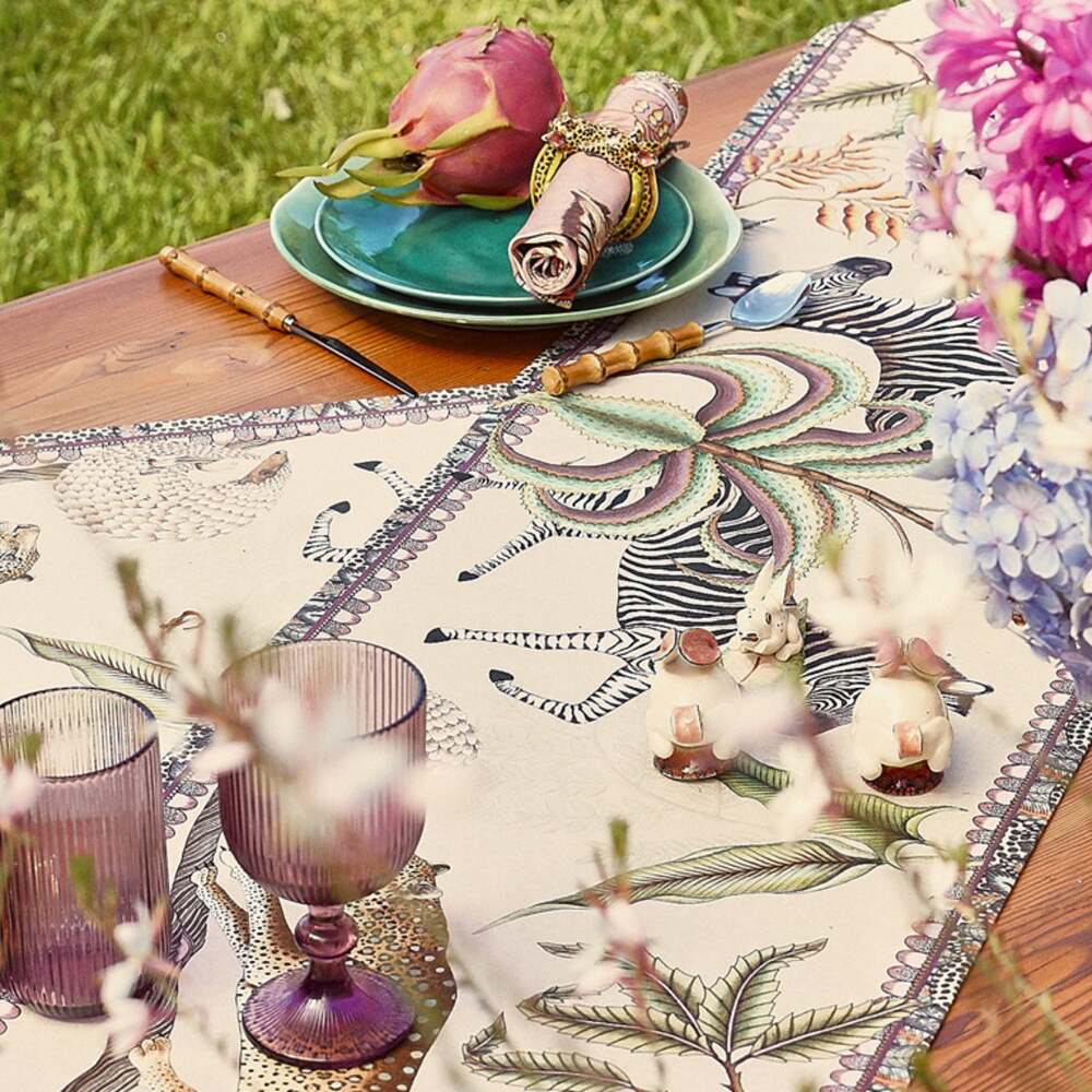 Pangolin Park Table Runner - Stone by Ngala Trading Company Additional Image - 6