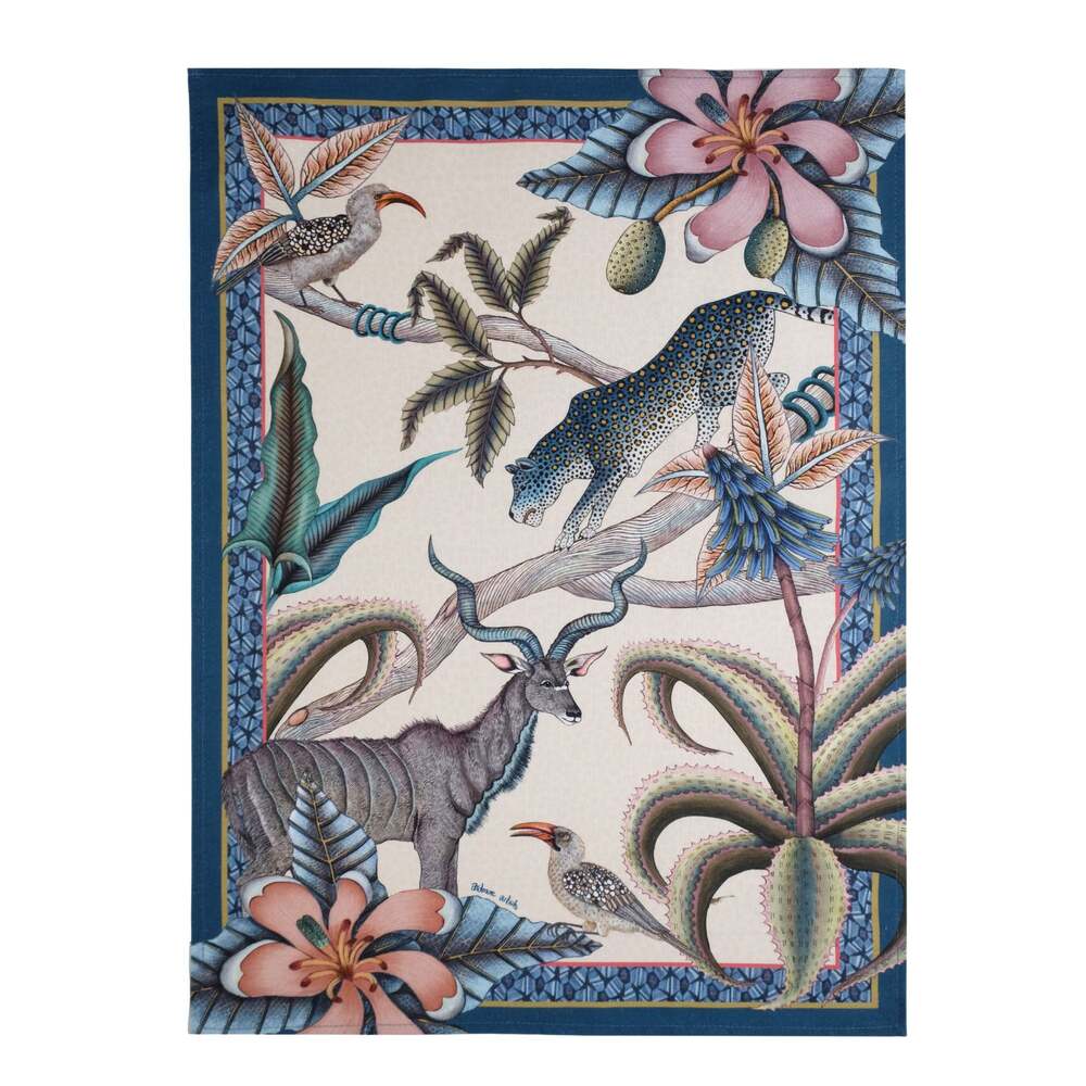 Pangolin Park Tea Towel - Tanzanite by Ngala Trading Company