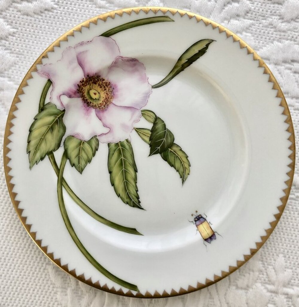 PE4 - Peony Bread & Butter Plate by Anna Weatherley