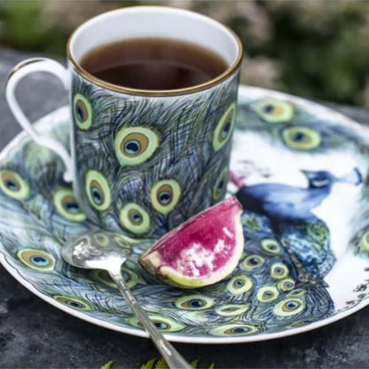 Peacock Mug Set of 4 by Mottahedeh Additional Image -1