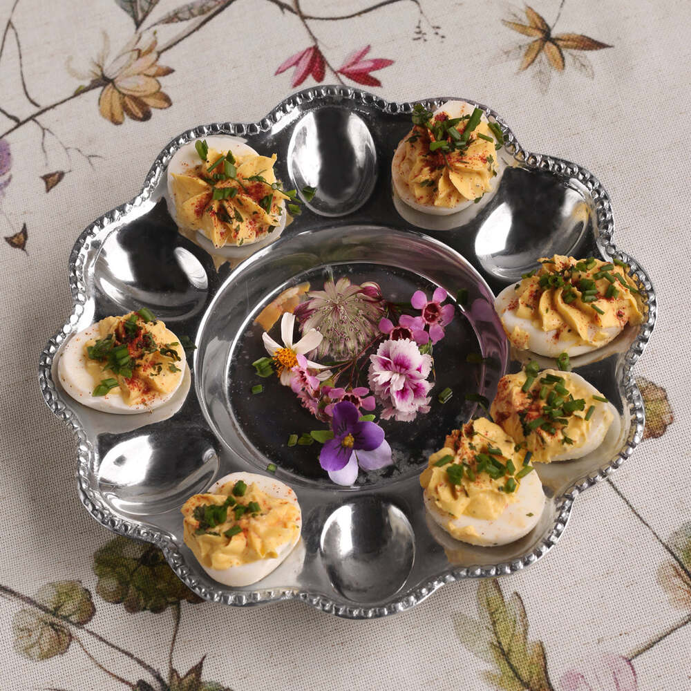 Pearled Deviled Egg Platter by Beatriz Ball - 3