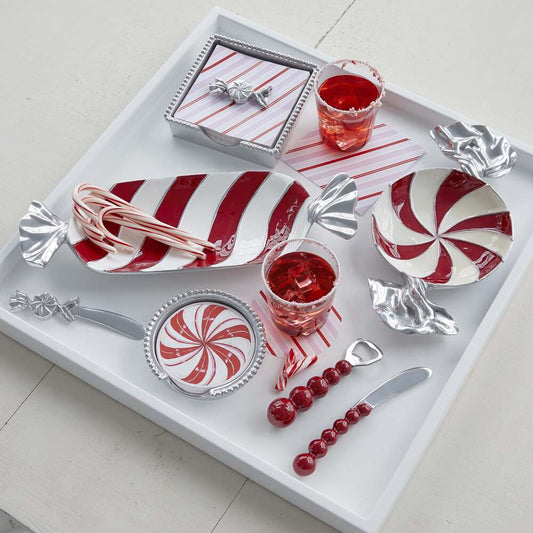 Pearled Red Spreader by Mariposa Additional Image 1