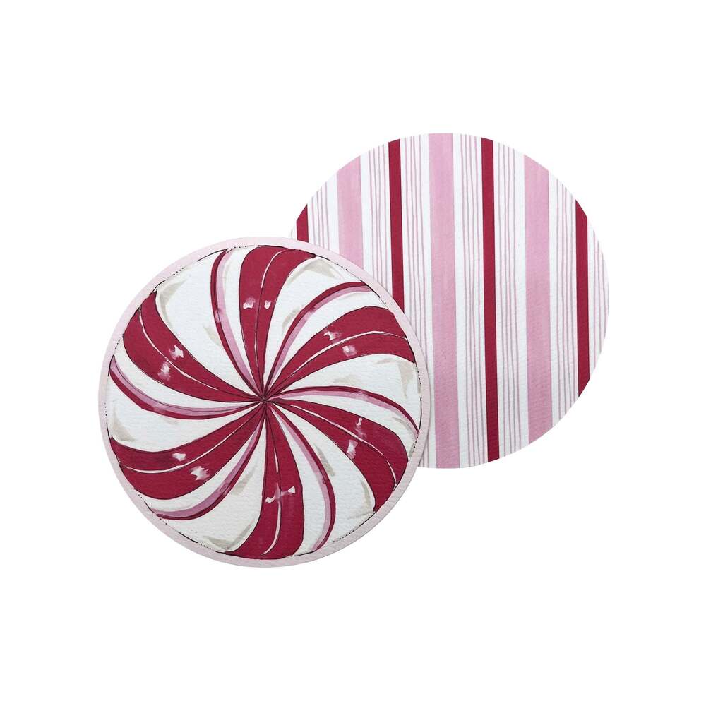 Peppermint Candy Coaster Refill, 40 Count by Mariposa