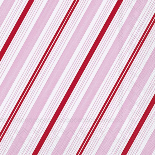 Peppermint Stripes Cocktail Napkin By Boston International by Mariposa 