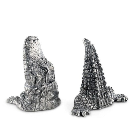 Pewter Alligator Salt & Pepper Set by Vagabond House 