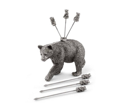 Pewter Black Bear Cheese Picks by Vagabond House 2