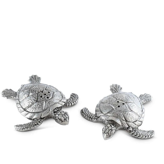 Pewter Sea Turtles Salt & Pepper Set by Vagabond House 