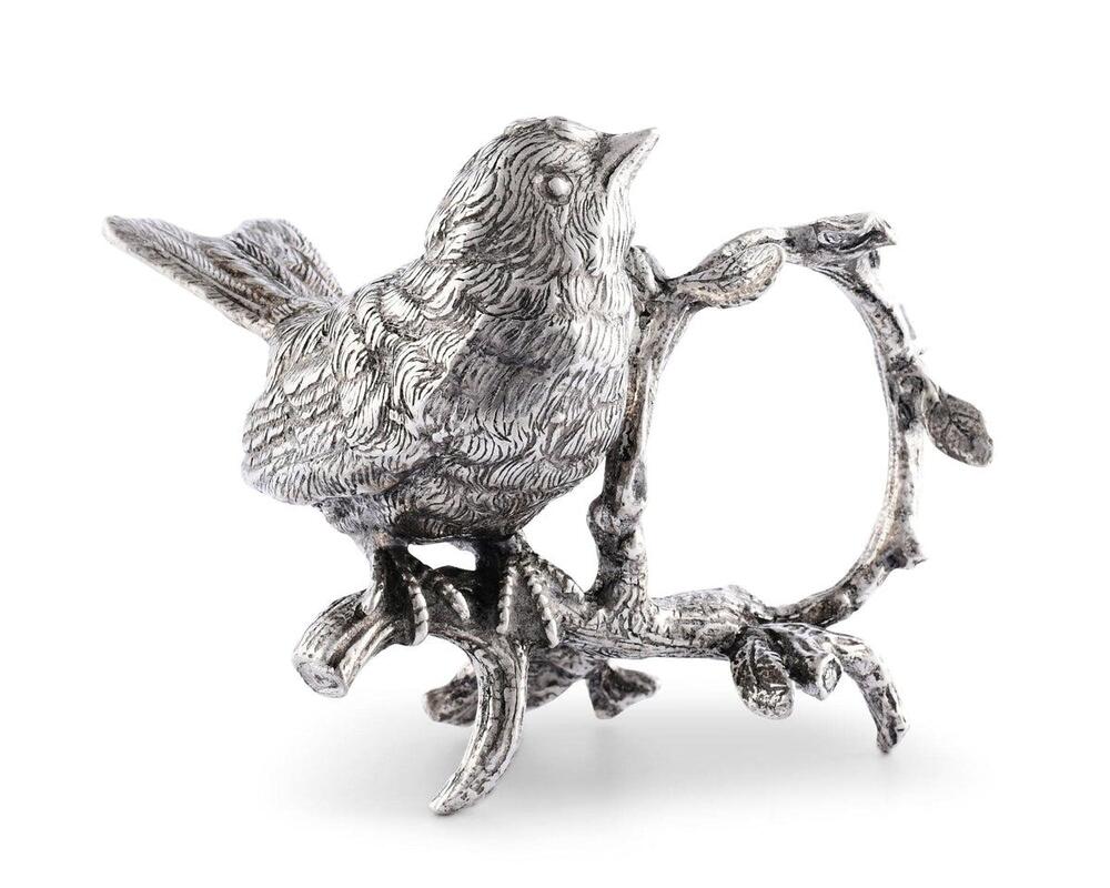 Pewter Song Bird Napkin Ring by Vagabond House 2