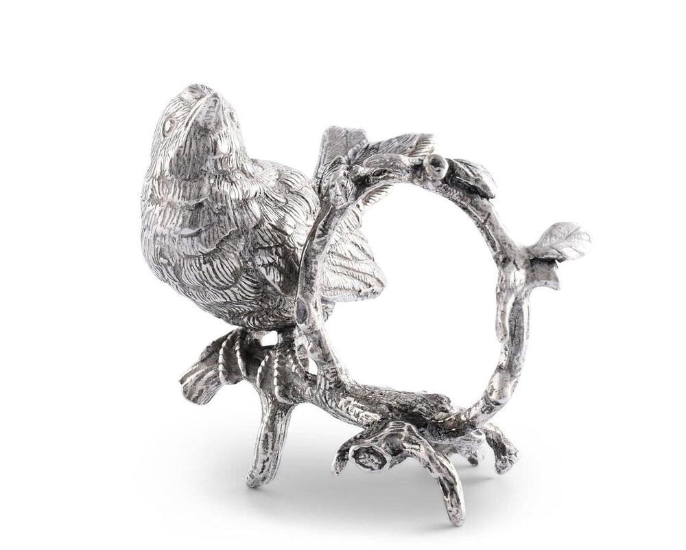 Pewter Song Bird Napkin Ring by Vagabond House 4