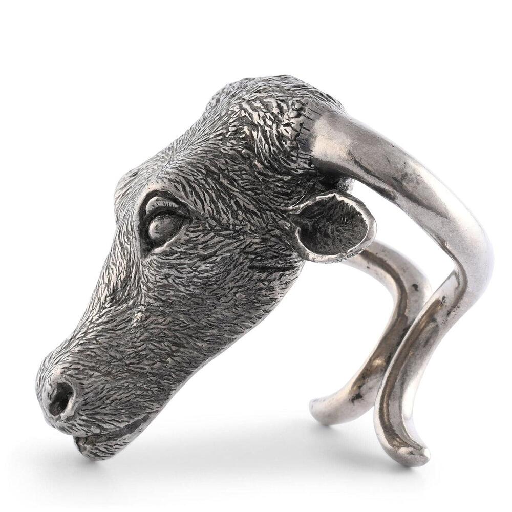 Pewter Steer Head Napkin Ring by Vagabond House 