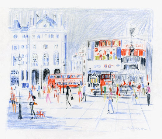 Piccadilly Circus in the Afternoon - Dominique Corbasson by Tiger Flower Studio Additional Image -