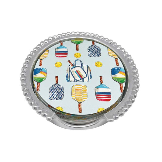 Pickleball Served All Day Beaded Coaster Set by Mariposa Additional Image 1