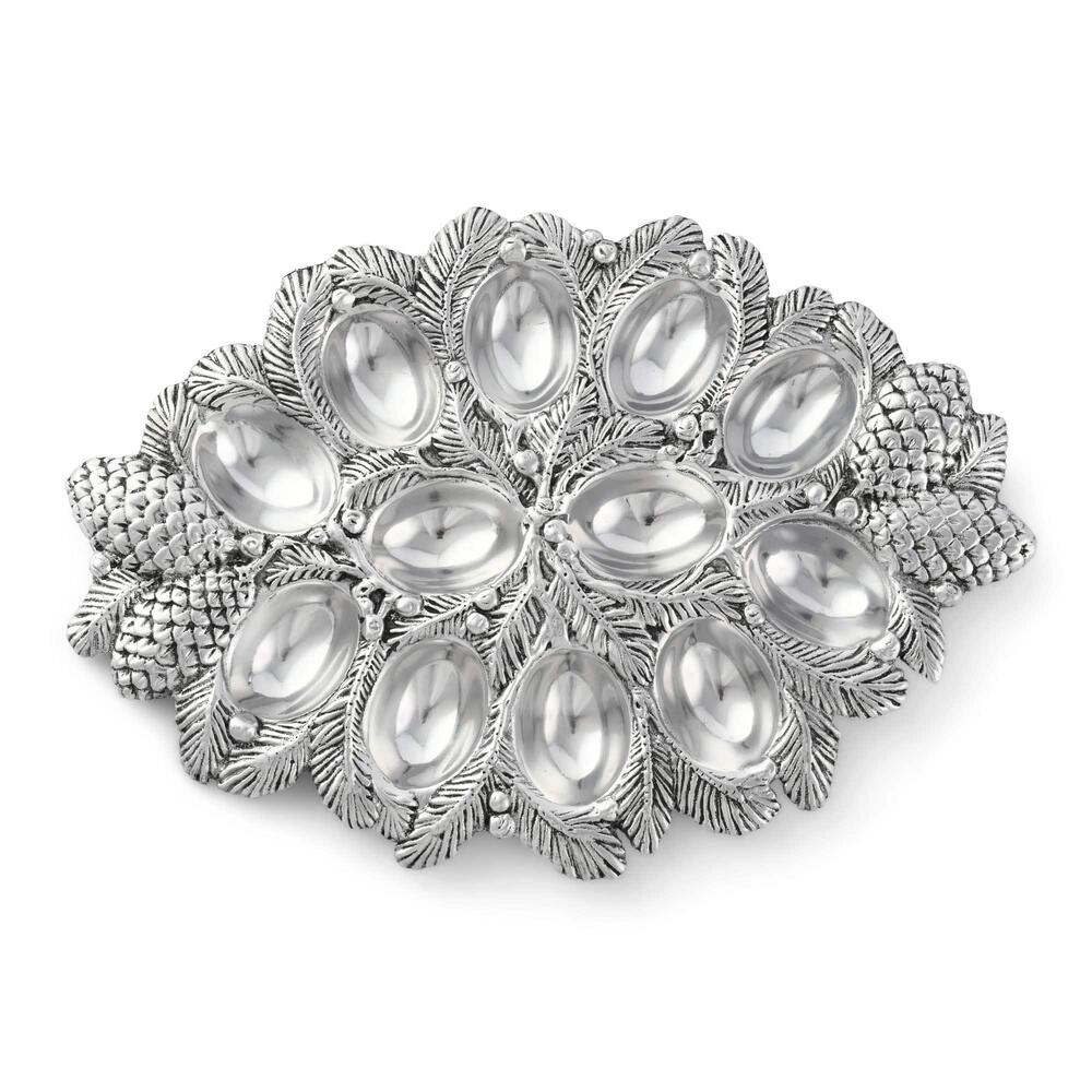 Pine Cone Forest Deviled Egg Server by Arthur Court Designs 2