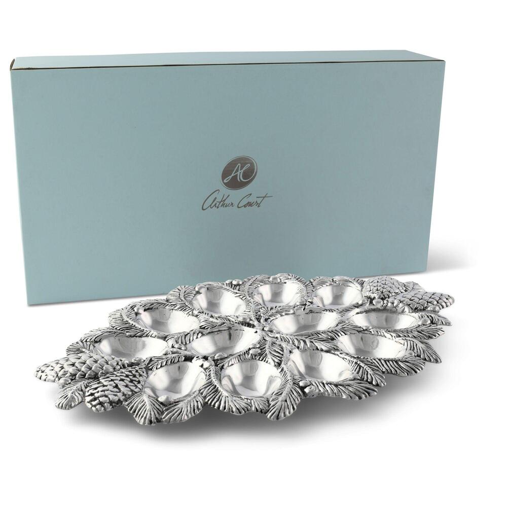 Pine Cone Forest Deviled Egg Server by Arthur Court Designs 3