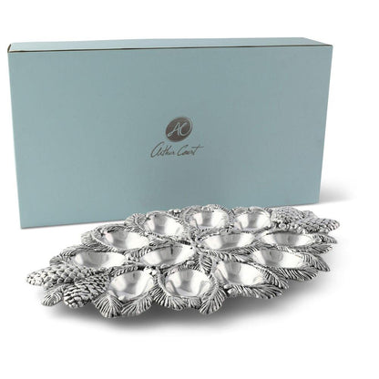 Pine Cone Forest Deviled Egg Server by Arthur Court Designs 3