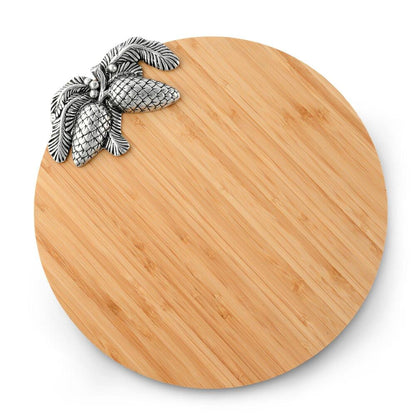 Pine Cone Forest Wood Cheese Board by Arthur Court Designs 1