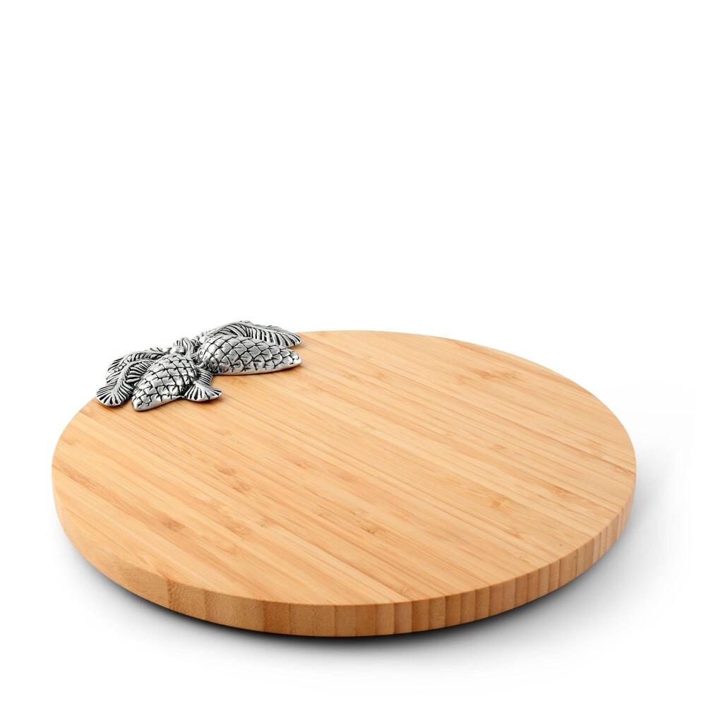 Pine Cone Forest Wood Cheese Board by Arthur Court Designs 2