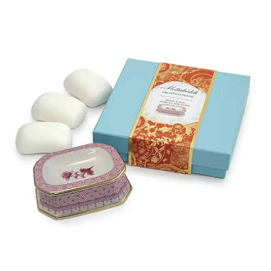 Pink Lace Gift Soap Set by Mottahedeh 