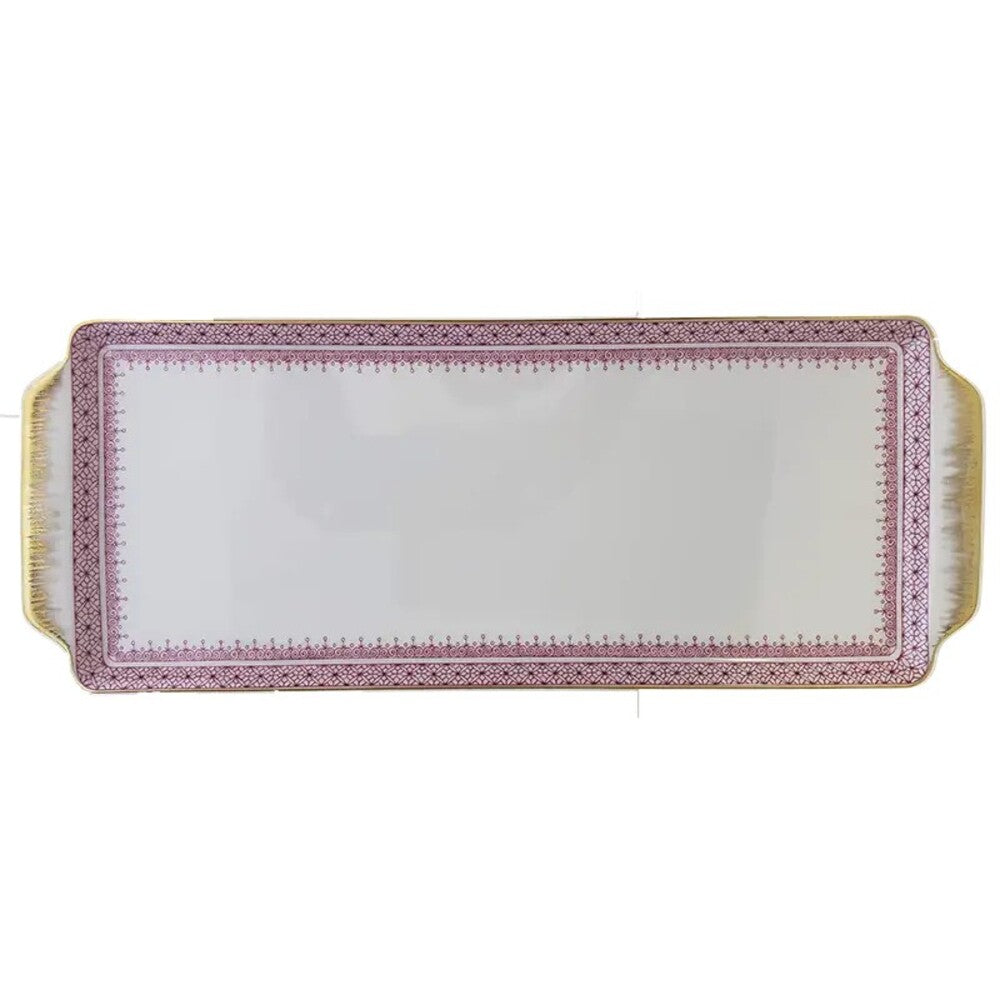 Pink Lace Sandwich Tray by Mottahedeh