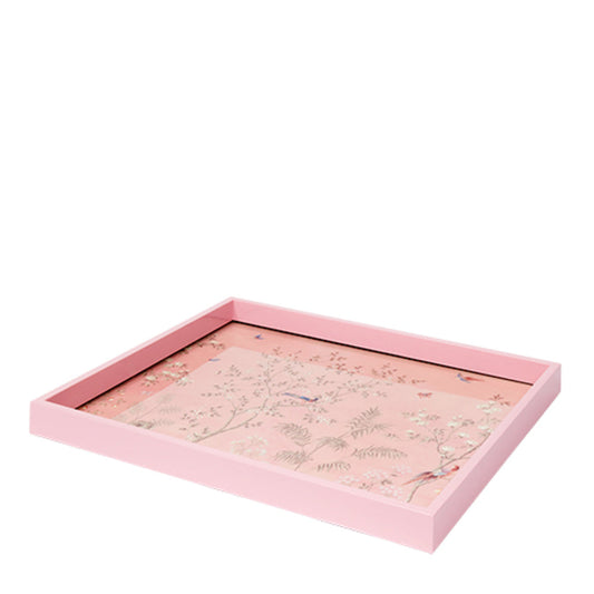 Pink Medium Chinoiserie Tray by Addison Ross