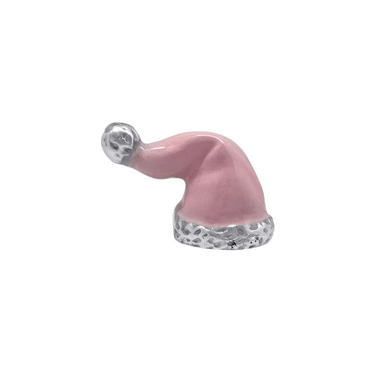 Pink Santa Hat Napkin Weight by Mariposa