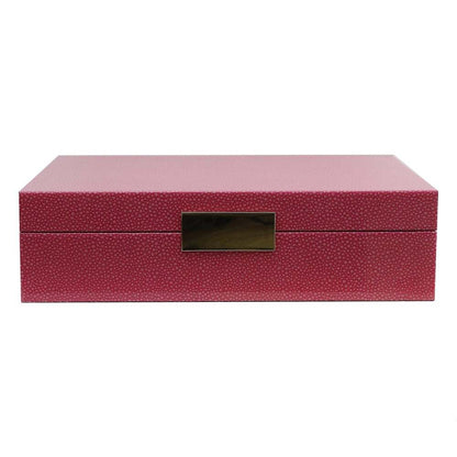 Pink Shagreen Watch Box: Gold Trim 8"x11" by Addison Ross Additional Image-2