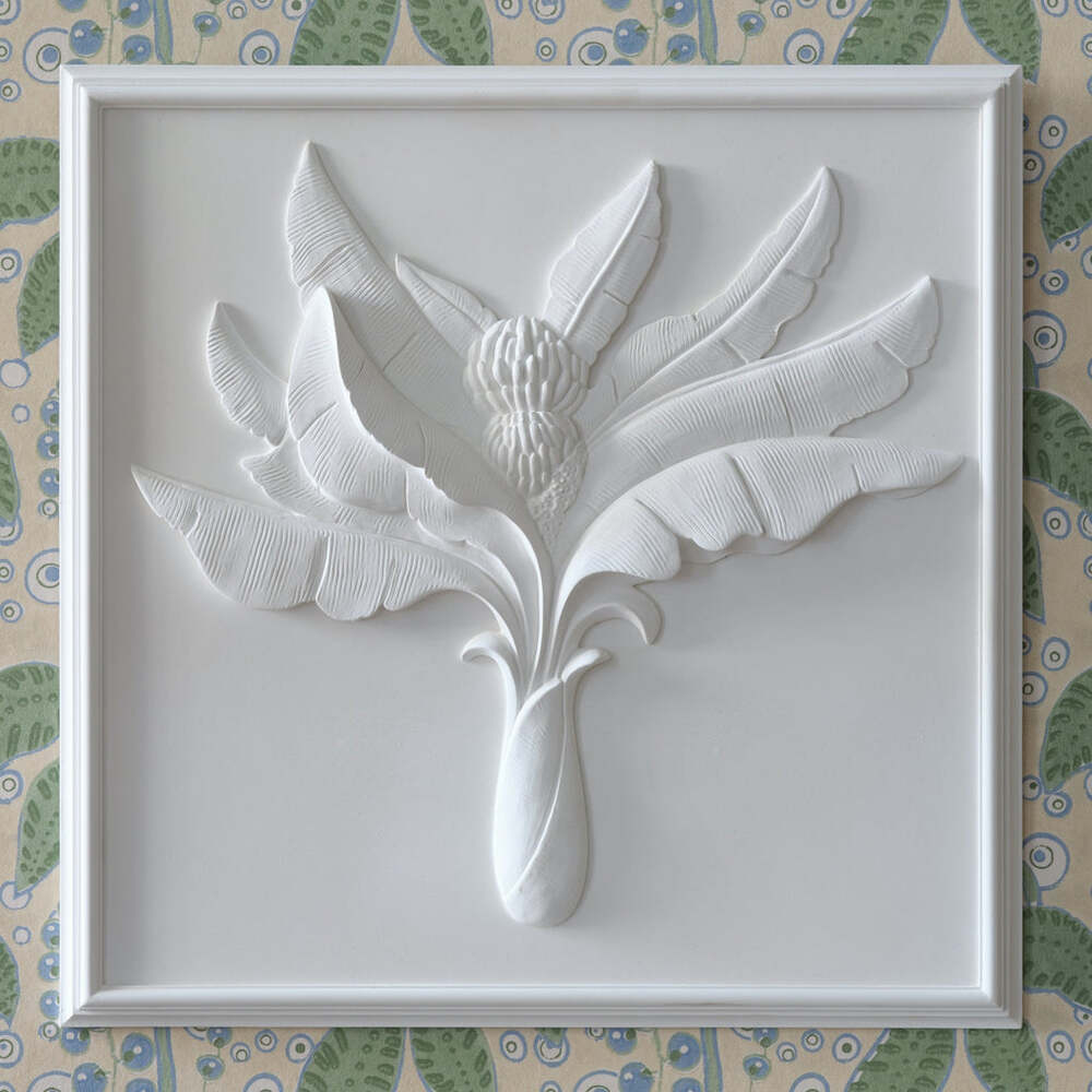 Plaster Panel - 17.5" Banana Leaf Panel by Bunny Williams Home 1